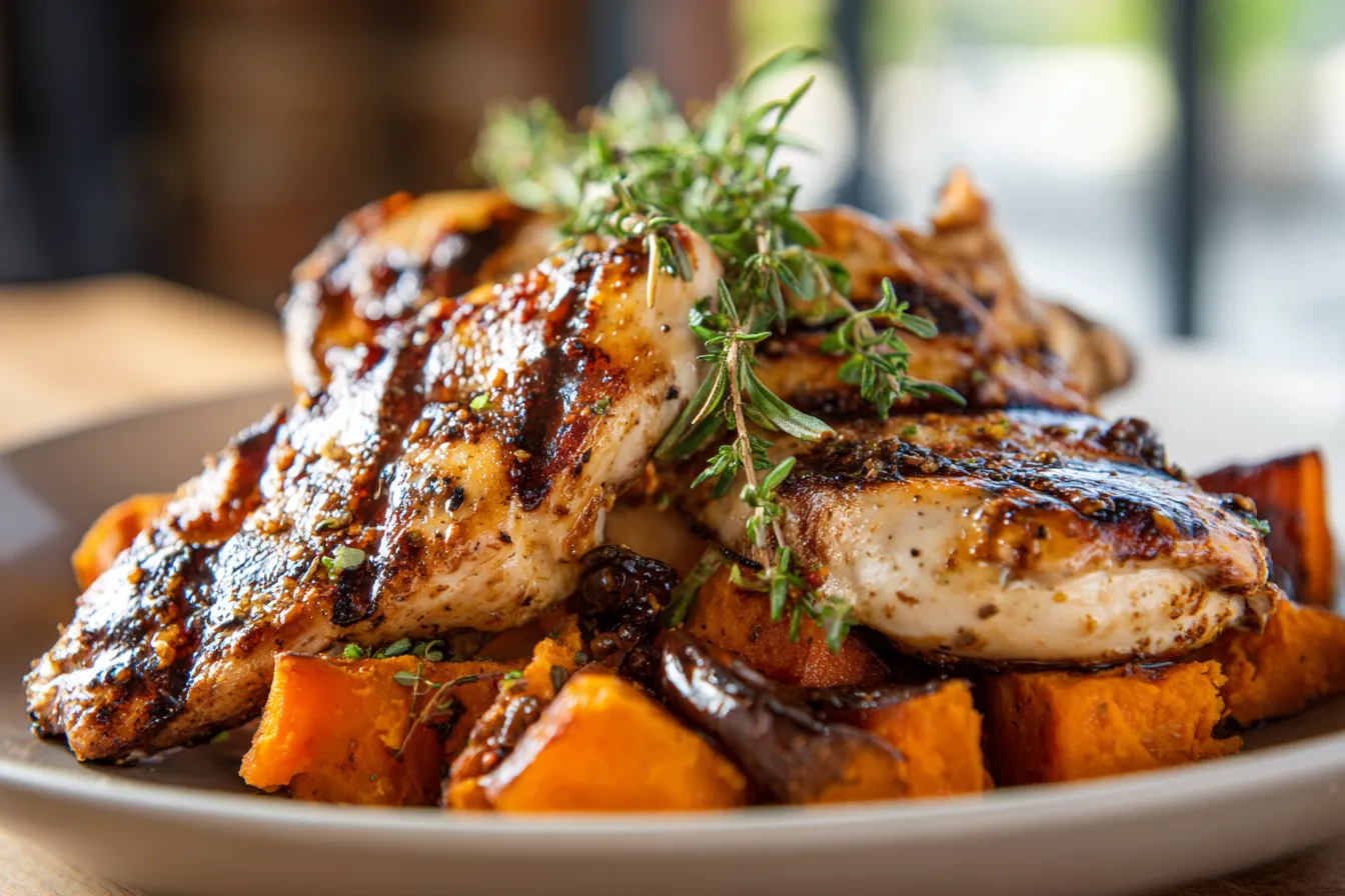 292 grilled bbq chicken served over a hearty sweet potato bowl 1 694daf7a7c83b