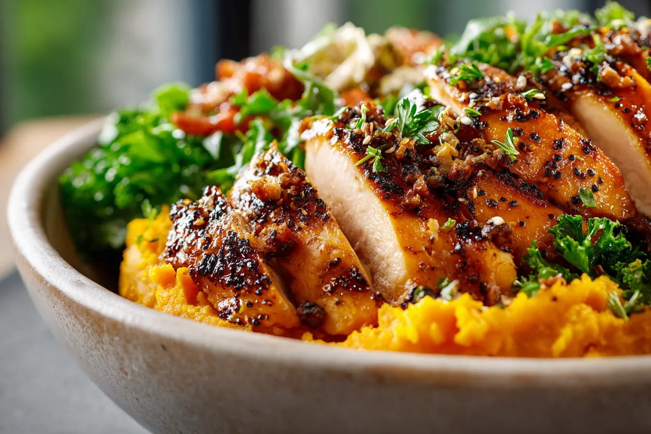 292 grilled bbq chicken served over a hearty sweet potato bowl 4 694daf8202376