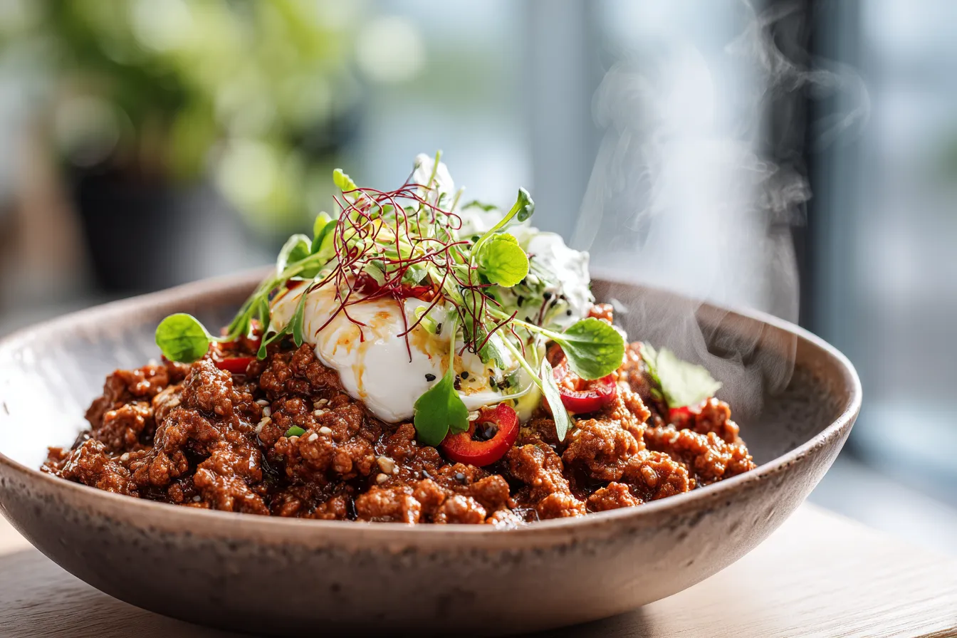 Savory Ground Beef Hot Honey Bowl A MustTry Delicacy