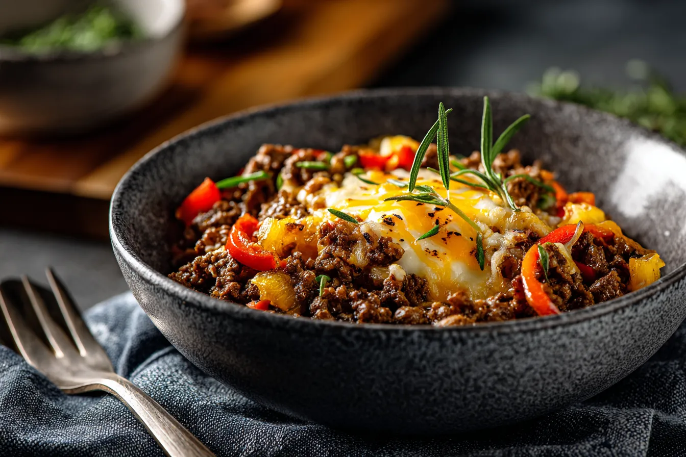 292 ground beef philly cheesesteak bowls easy meal prep for 8 4 693f5b12ad11c