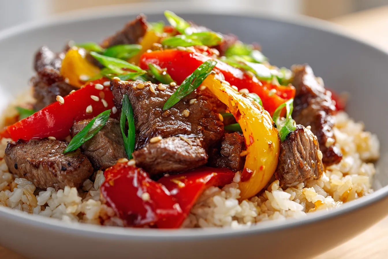Ultimate Healthy Beef Pepper Rice Bowl Recipe for You