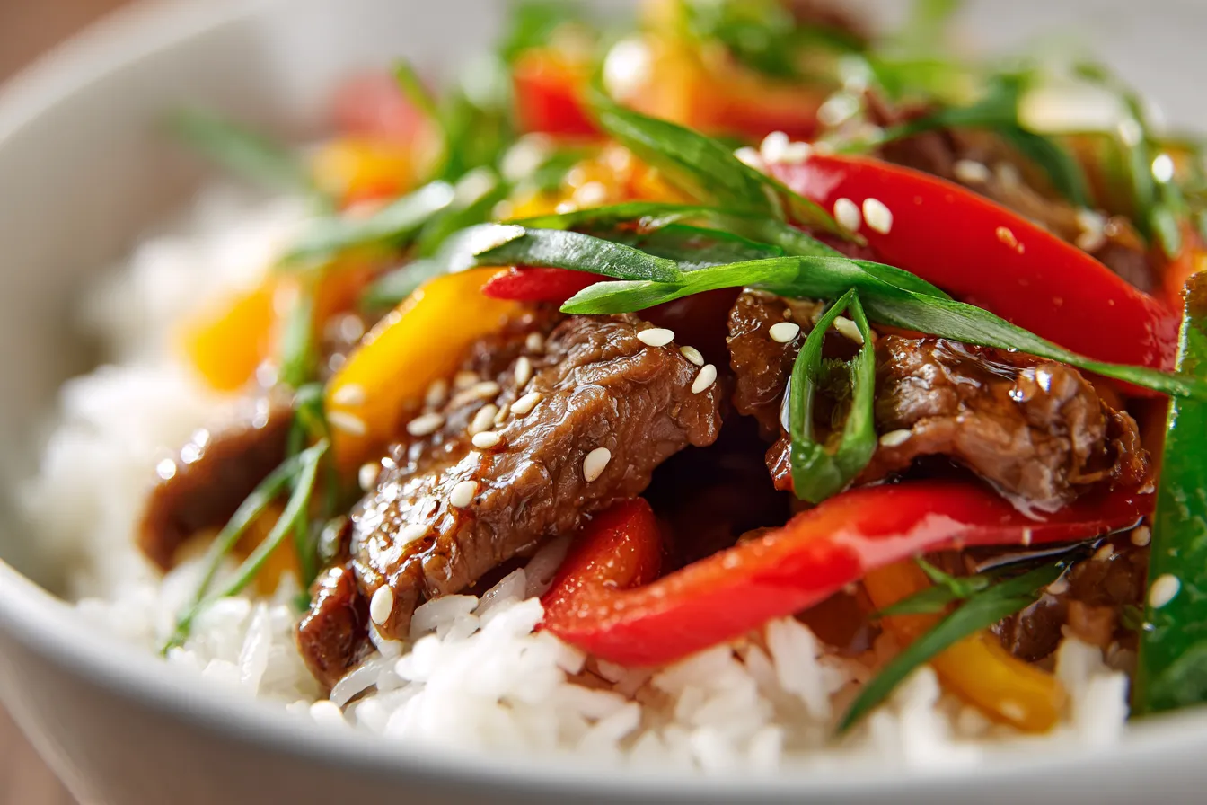 292 healthy beef and pepper rice bowl 4 695452409942e