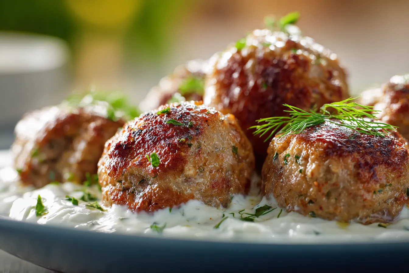 292 healthy greek turkey meatballs with tzatziki 1 694e55881b79b