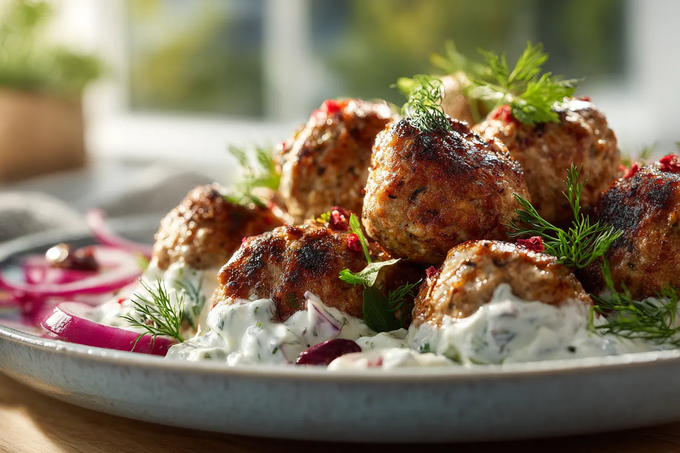292 healthy greek turkey meatballs with tzatziki 3 694e558d27044