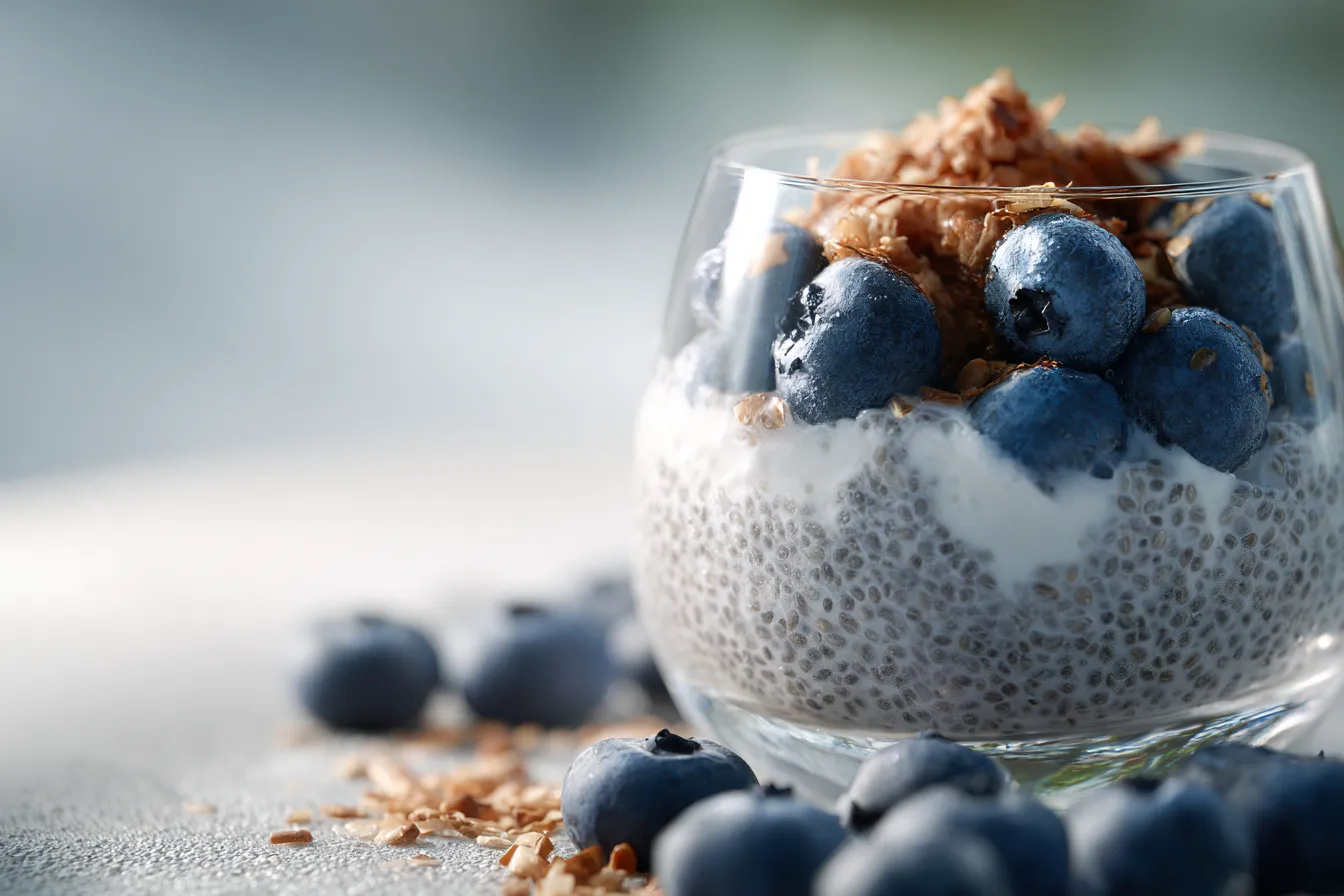 PowerPacked High Protein Chia Seed Pudding with Greek Yogurt