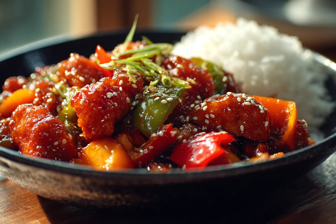 292 honey garlic chicken with bell peppers recipe 2 694c3a02c3df2