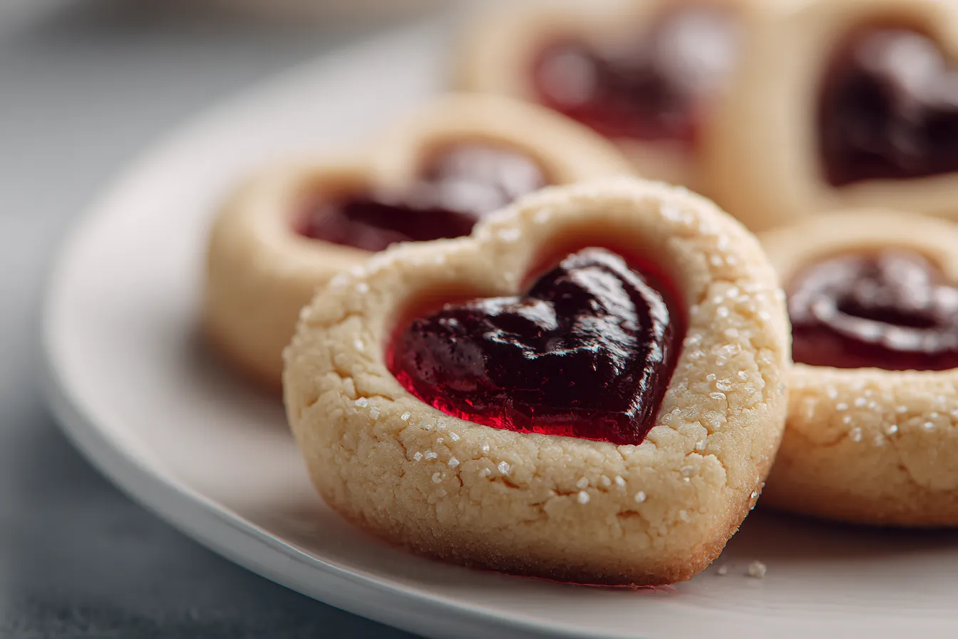 292 irresistible heart shaped thumbprint cookies for valentine s day 1 694c36c4e0ea2