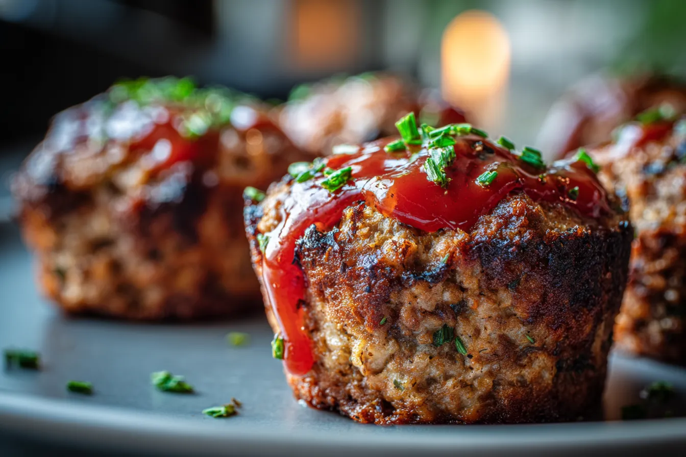 Delicious KidFriendly Meatloaf Muffins with Sweet Glaze