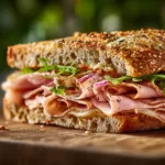 Mortadella Focaccia Sandwich