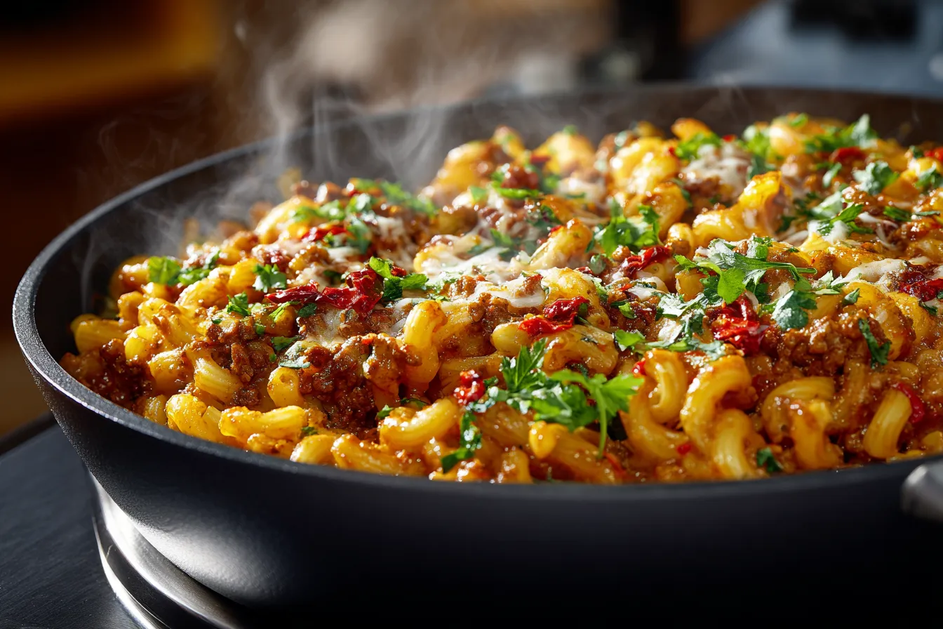 Ultimate One Pot Cheesy Taco Mac Easy Delicious Recipe