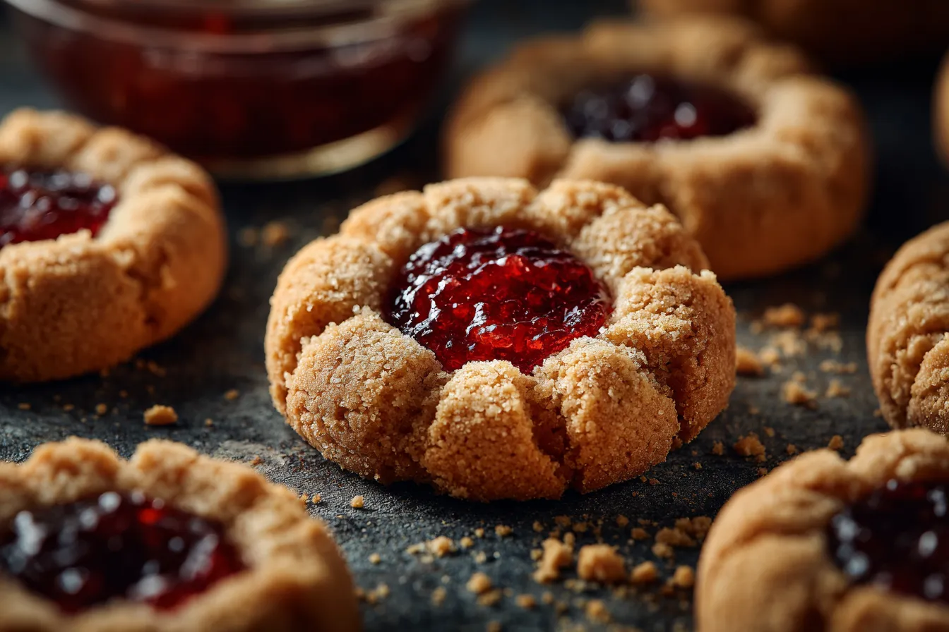 292 peanut butter and jam thumbprint cookies 4 6932f3a229e6f