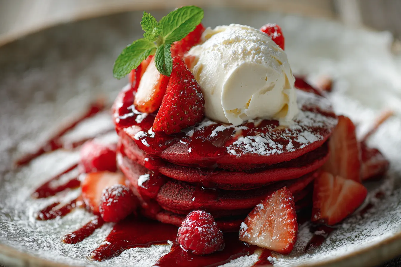 Irresistible Red Velvet Pancakes Delightful Breakfast Treats