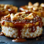 Scrumptious Caramelized Banana Peanut Butter Rice Cakes