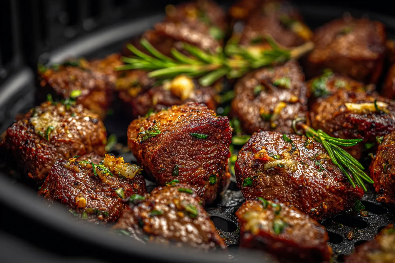 Savor Sizzling Garlic Butter Steak Bites Air Fryer Made Easy