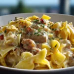 Slow Cooker Creamy Italian Sausage Pasta