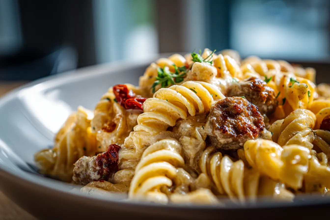 292 slow cooker creamy italian sausage pasta 2 693940d593db5