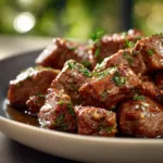 Slow Cooker Garlic Butter Beef Bites Packed with Protein