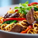 Sticky Hoisin Beef Noodles