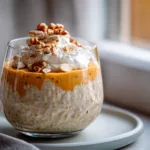 The Best Pumpkin Cheesecake Overnight Oats for Fall Mornings! 🍁✨