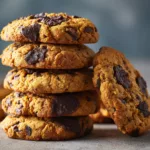 Brown Butter Pumpkin Oatmeal Chocolate Chip Cookies