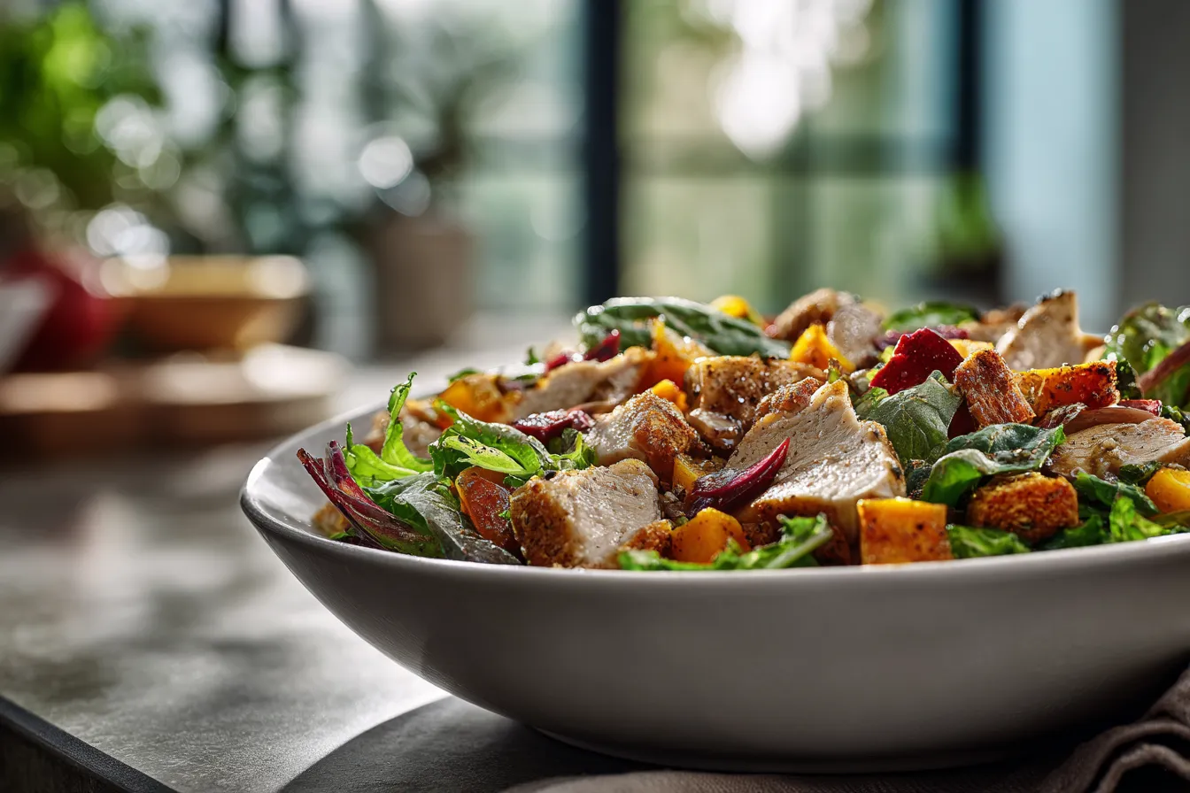 Delicious Chopped Fall Harvest Salad with Chicken Recipe