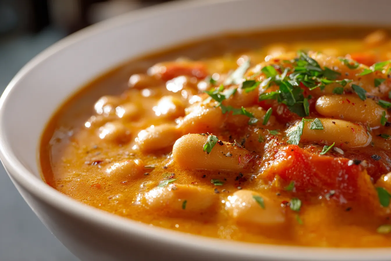 Savory Vegan Tomato White Bean Stew Recipe for Comfort Food