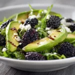 Delicious Blackberry Avocado Arugula Salad