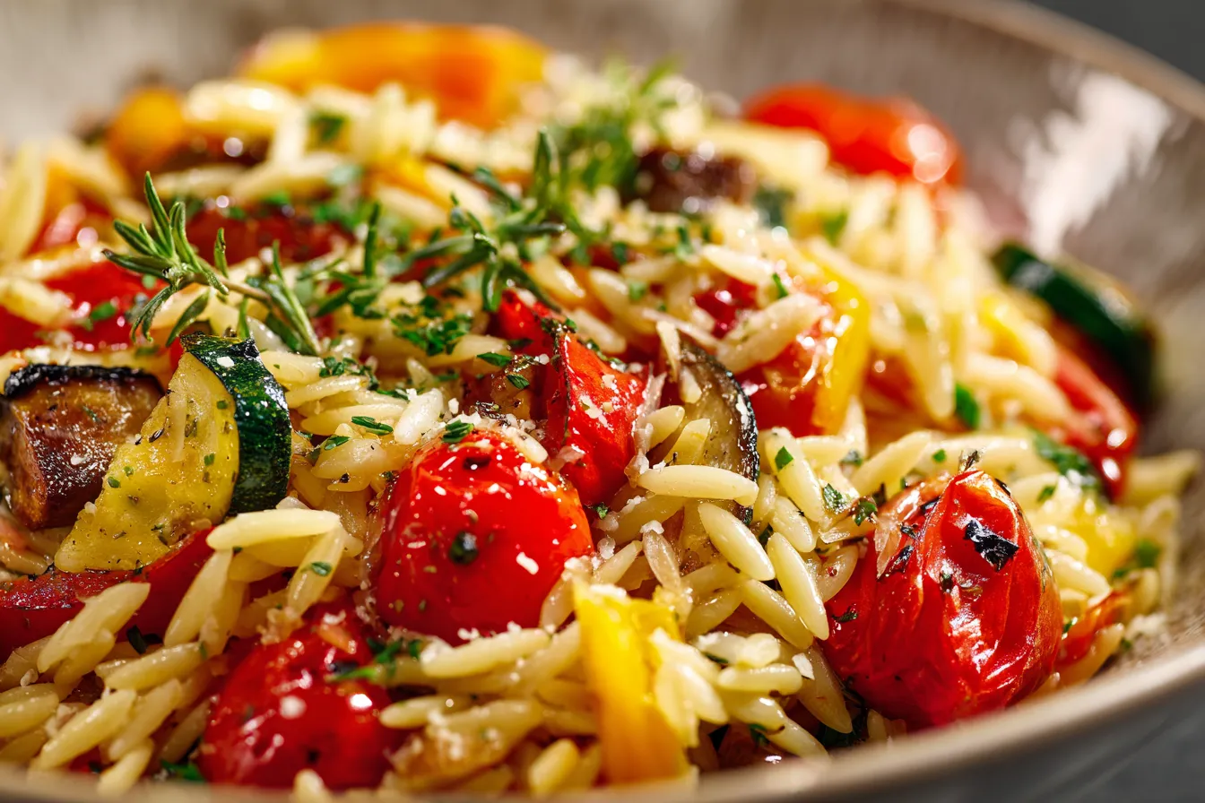 292 delicious vegan roasted vegetable orzo salad perfect for a healthy meal 1 695af1d349cf8