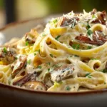 Easy Alfredo Sauce with Mushrooms - no butter