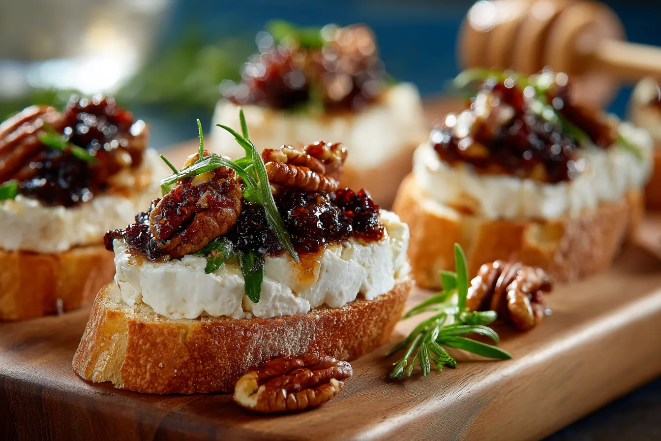 292 easy goat cheese appetizer with fig jam pecans 1 69568b5b681d2