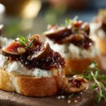 Easy Goat Cheese Appetizer with Fig Jam & Pecans