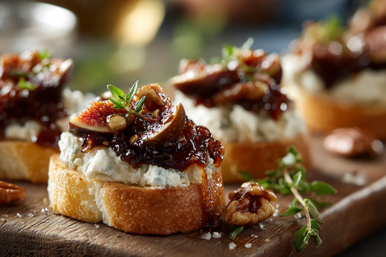 Delicious Easy Goat Cheese Appetizer Fig Jam Pecans Delight