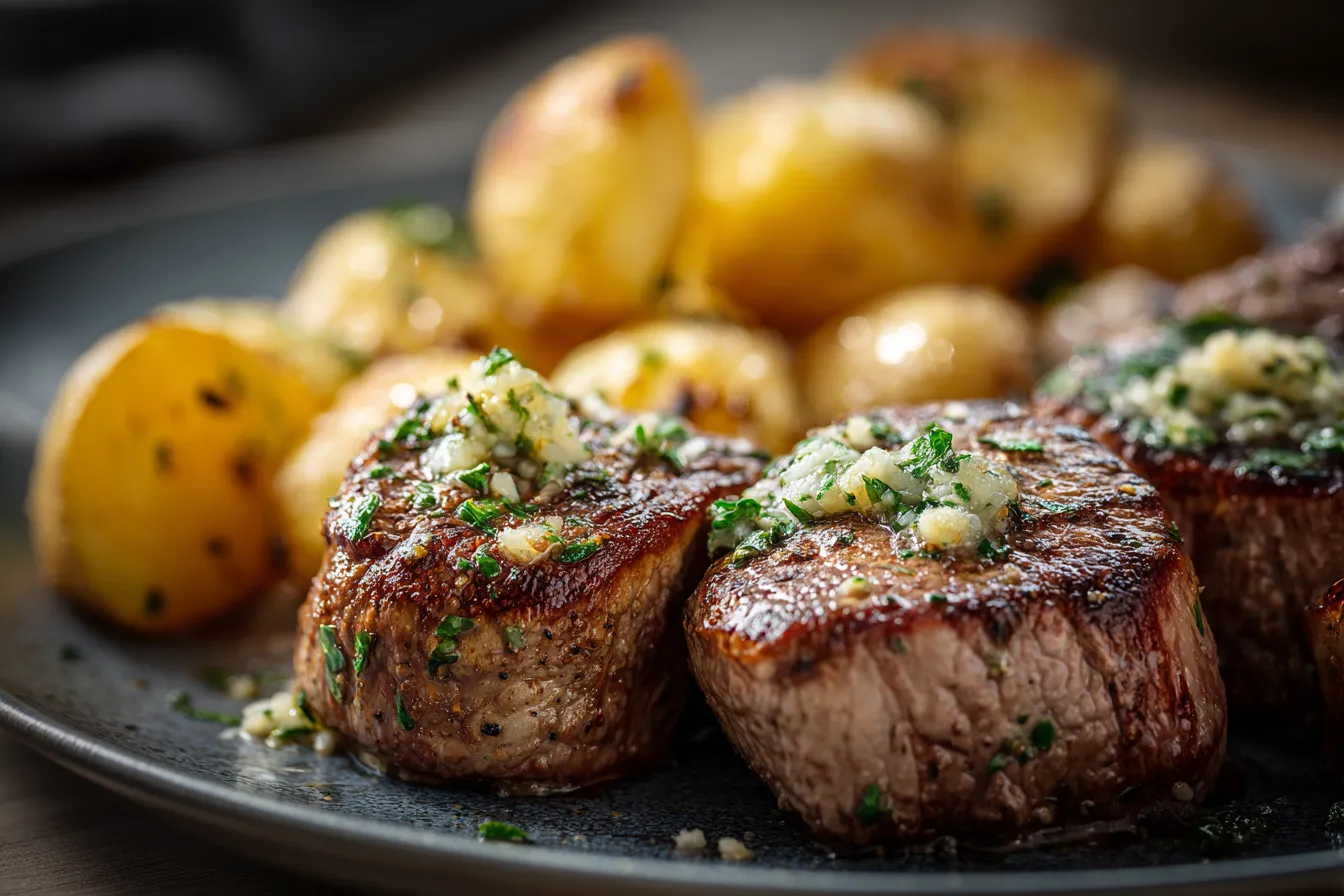 292 garlic butter steak bites and potatoes 2 696d6bbe64f84