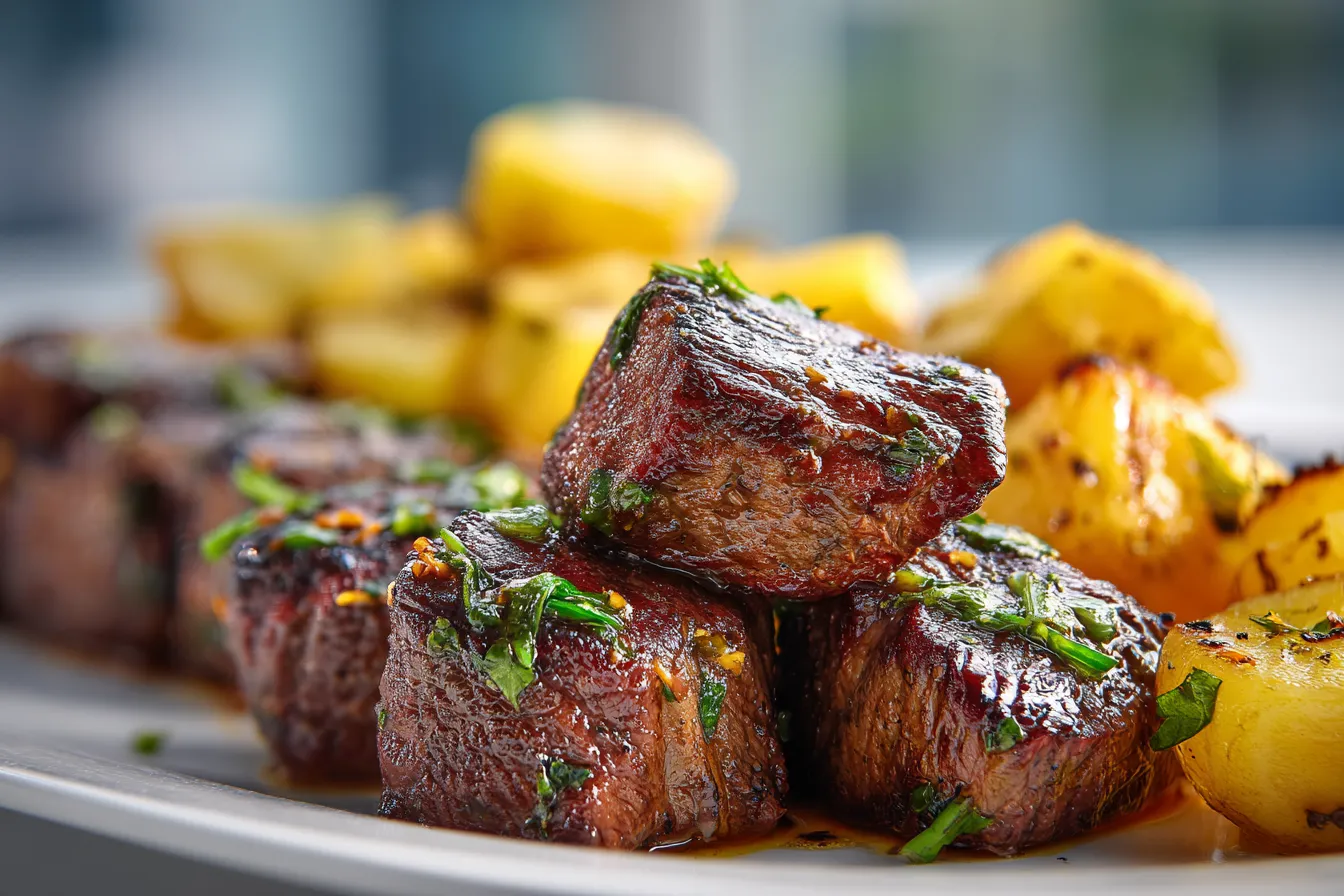Irresistible Garlic Butter Steak Bites & Potatoes Recipe