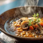 Hearty Vegan Lentil Mushroom Stew