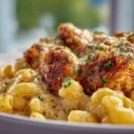 High Protein Honey Garlic Butter Chicken with Mac & Cheese