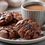 Hot Cocoa Cookies with Mocha Glaze