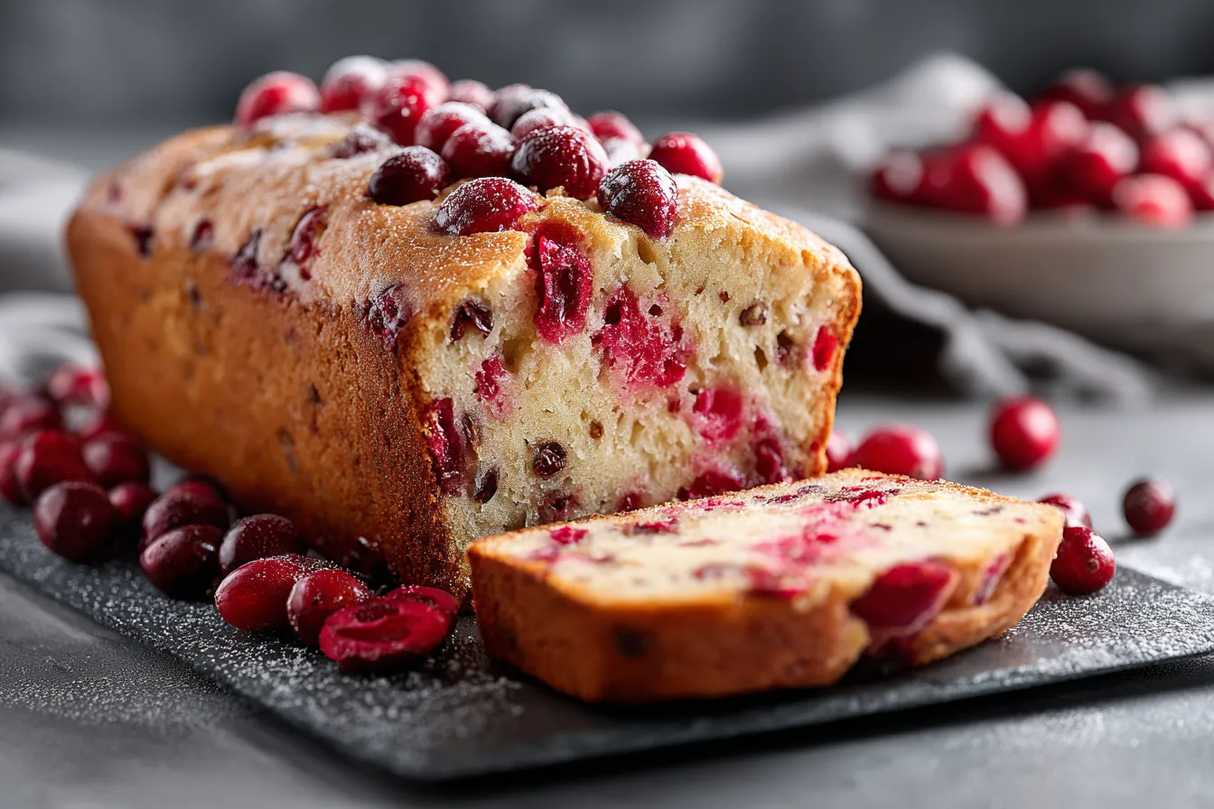 Delicious Moist Cranberry Bread Recipe with Fresh Cranberries
