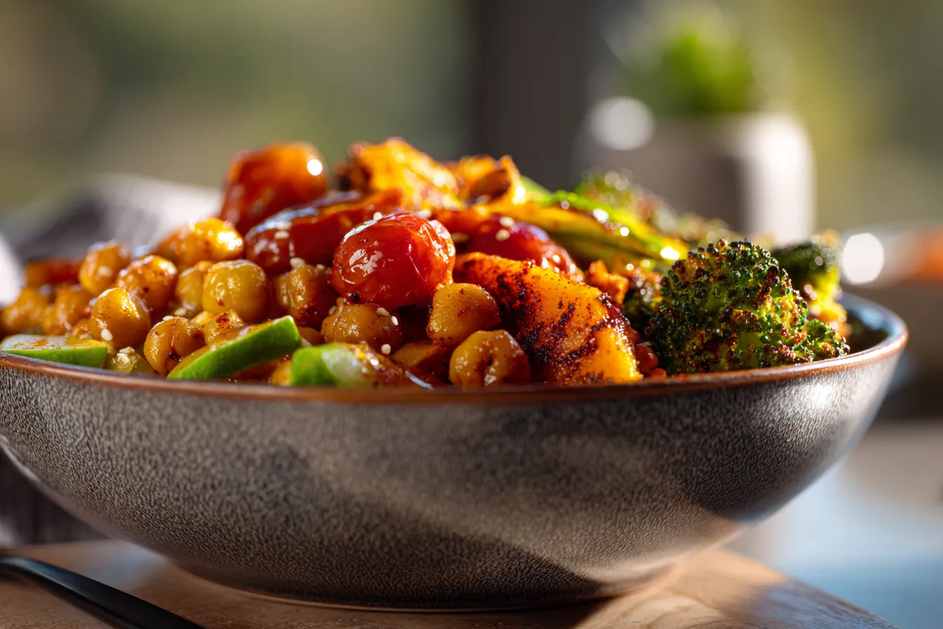 Ultimate Nutty Chickpea Veggie Bowls for Delicious Health