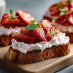 Roasted Strawberry Whipped Ricotta Toast (Recipe & VIDEO)