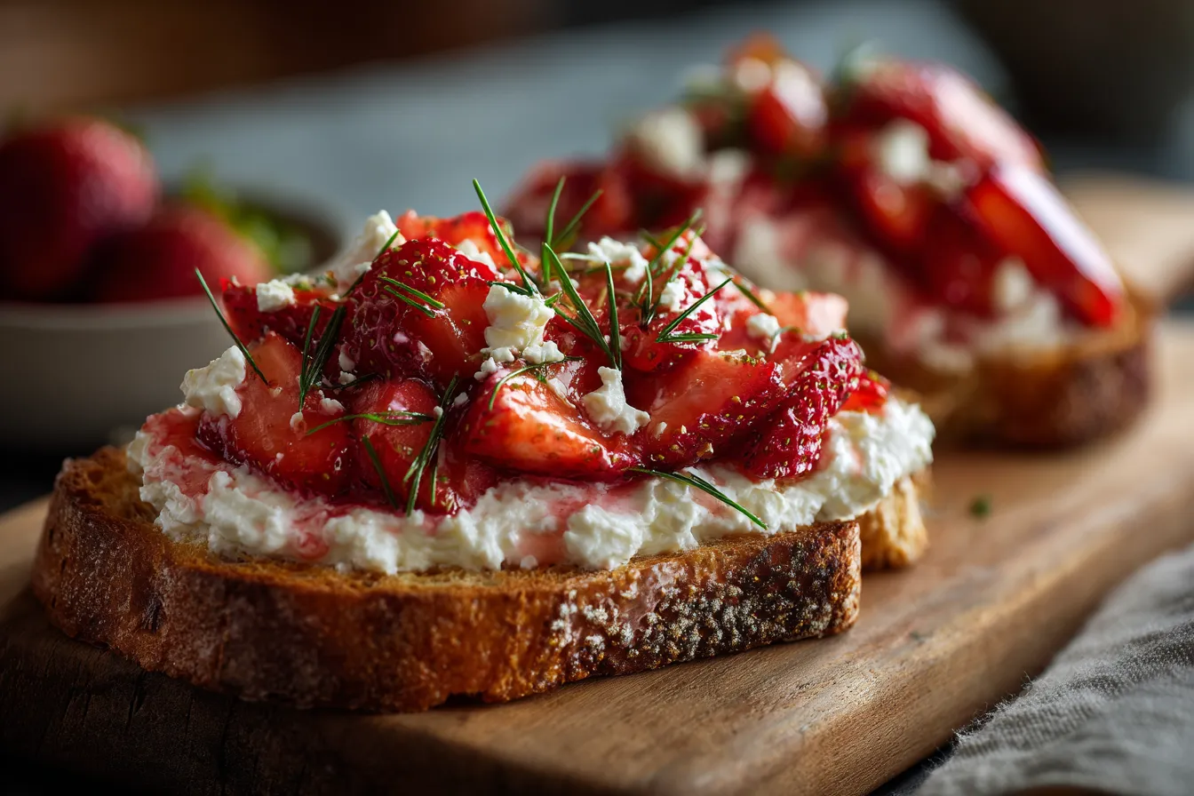 292 roasted strawberry whipped ricotta toast recipe video 4 697e79a7c727f