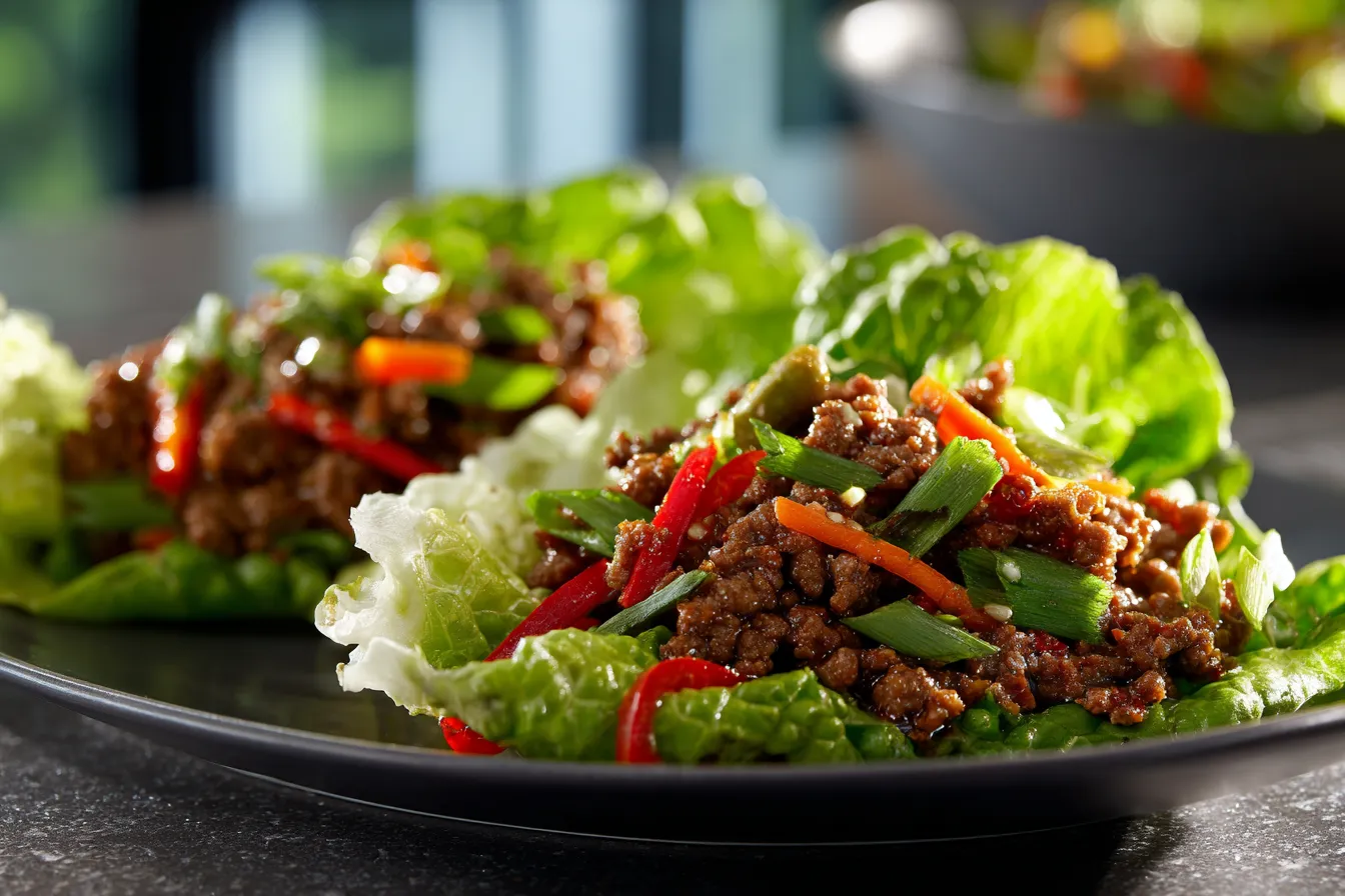 292 savory ground beef lettuce wraps with asian inspired flavors 1 695b92467b063