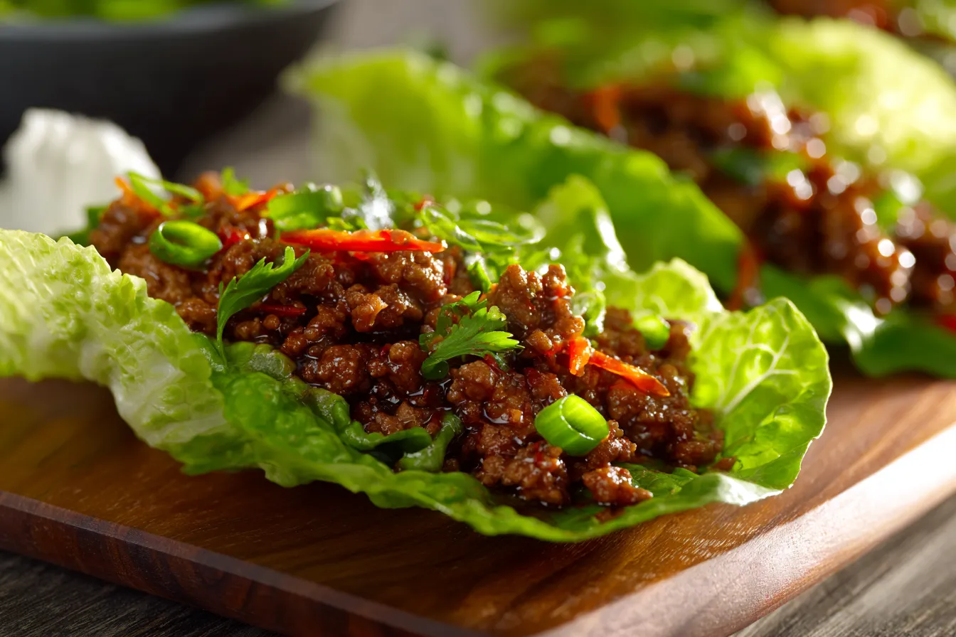 292 savory ground beef lettuce wraps with asian inspired flavors 3 695b924b79265