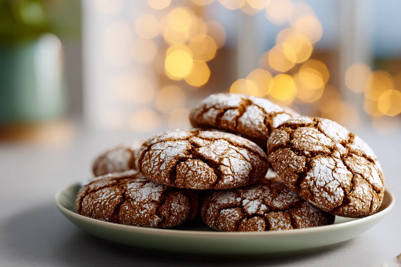 Irresistible Soft & Spiced Gingerbread Crinkle Cookies Recipe