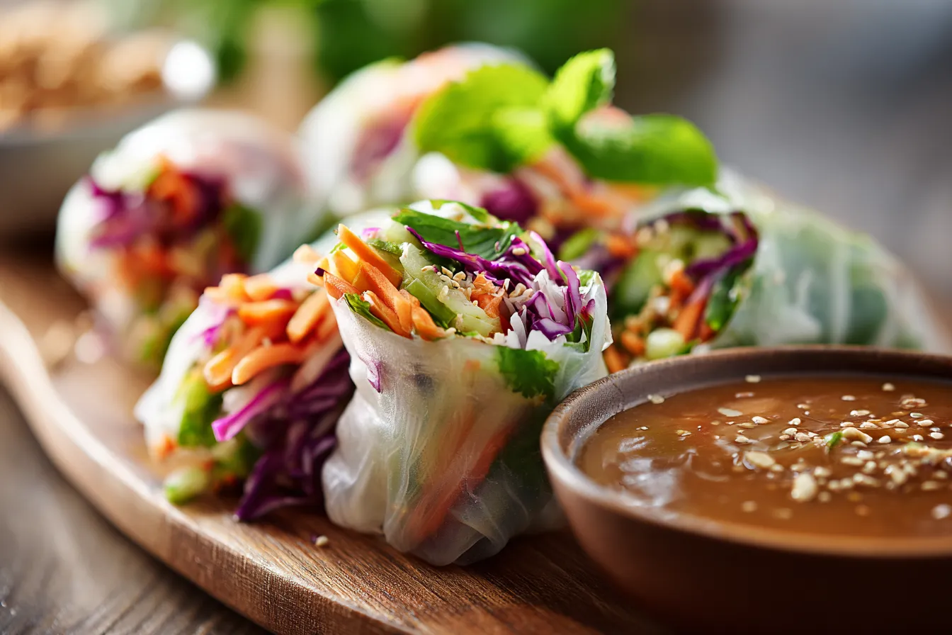 Delicious Spring Roll Salad w/ Bold Peanut Dressing Recipe