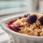 Sweet & Tart Apple and Blackberry Crumble