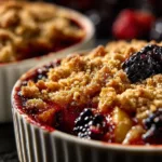 Sweet & Tart Apple and Blackberry Crumble