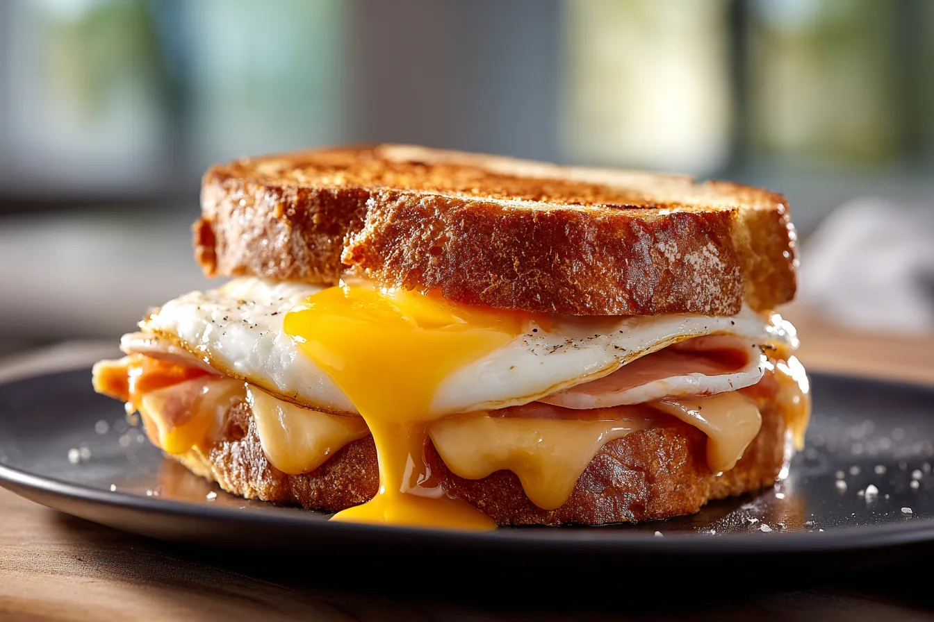 Irresistible Toasty Egg & Cheese Delight: Air Fryer Recipe!