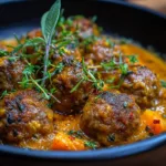 Turkey Meatballs in Pumpkin Sage Sauce