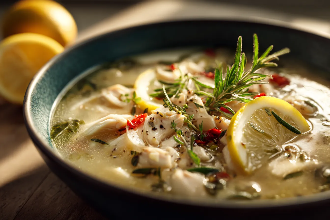 Zesty Greek Lemon Chicken Soup Recipe with a Delicious Twist